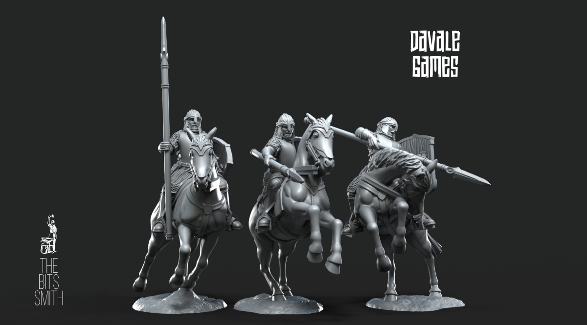 North Warrior Riders mit Speer und Schild